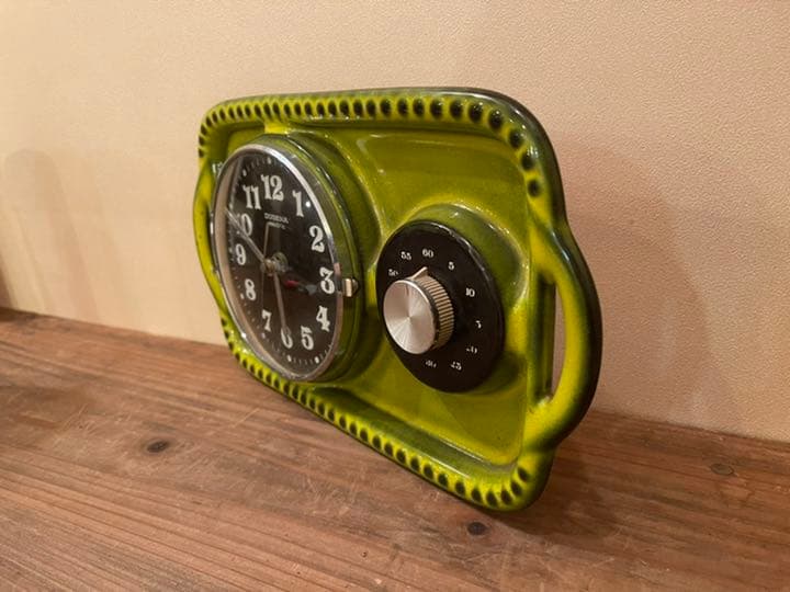 DUGENA 壁掛け時計 陶器製 ビンテージ レトロ ダメージ有　最終値下げ