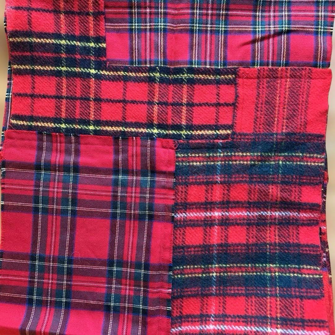 コルソコモ トリコ コムデギャルソン 赤 タータンチェック マフラー