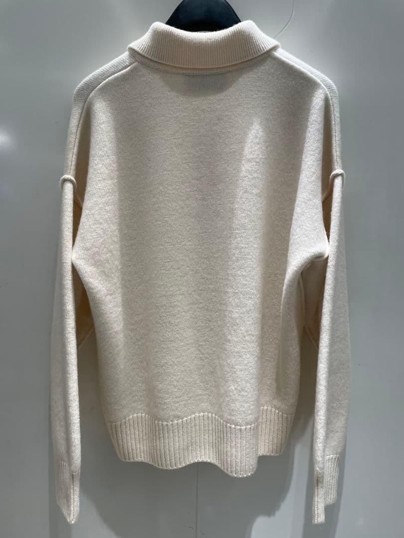 AMI PARIS ホワイト ニット セーター ポロニット L