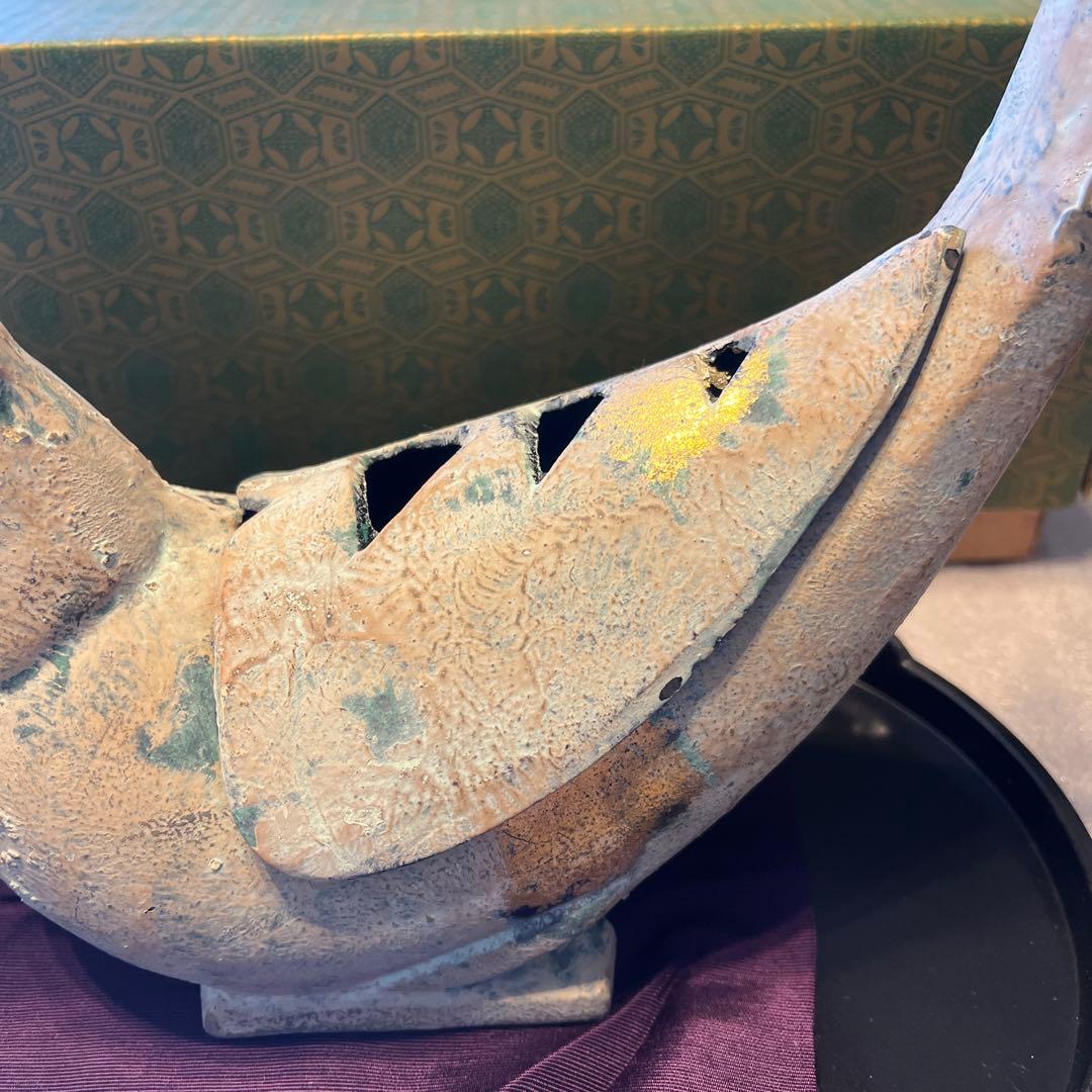 鋳物　香炉　きじ