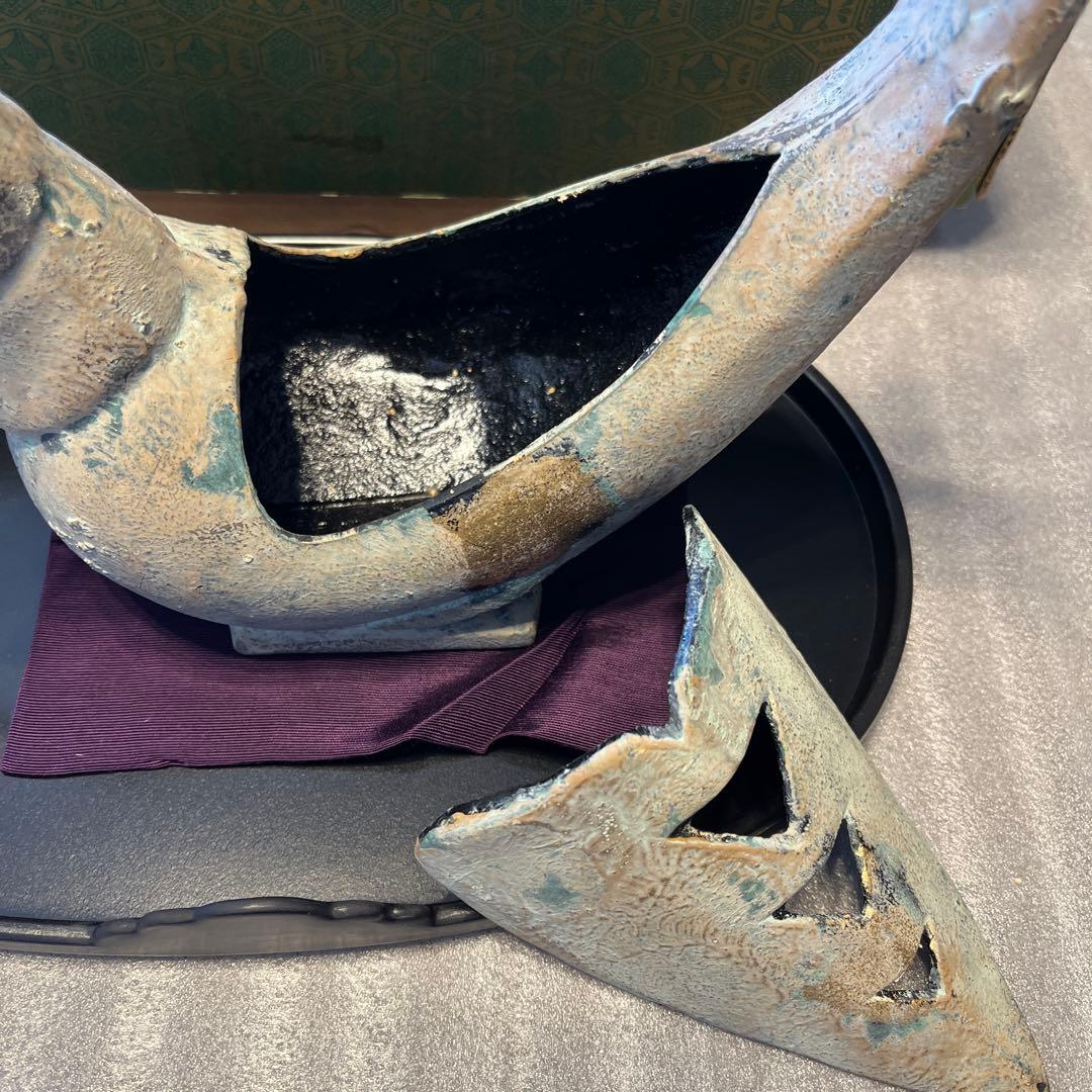 鋳物　香炉　きじ