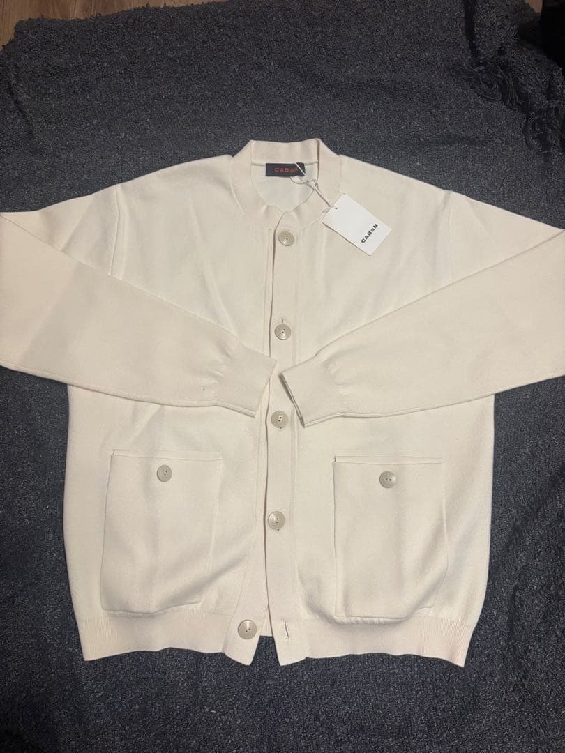 CABAN アイボリー コットンカシミアカーディガン　新品　M