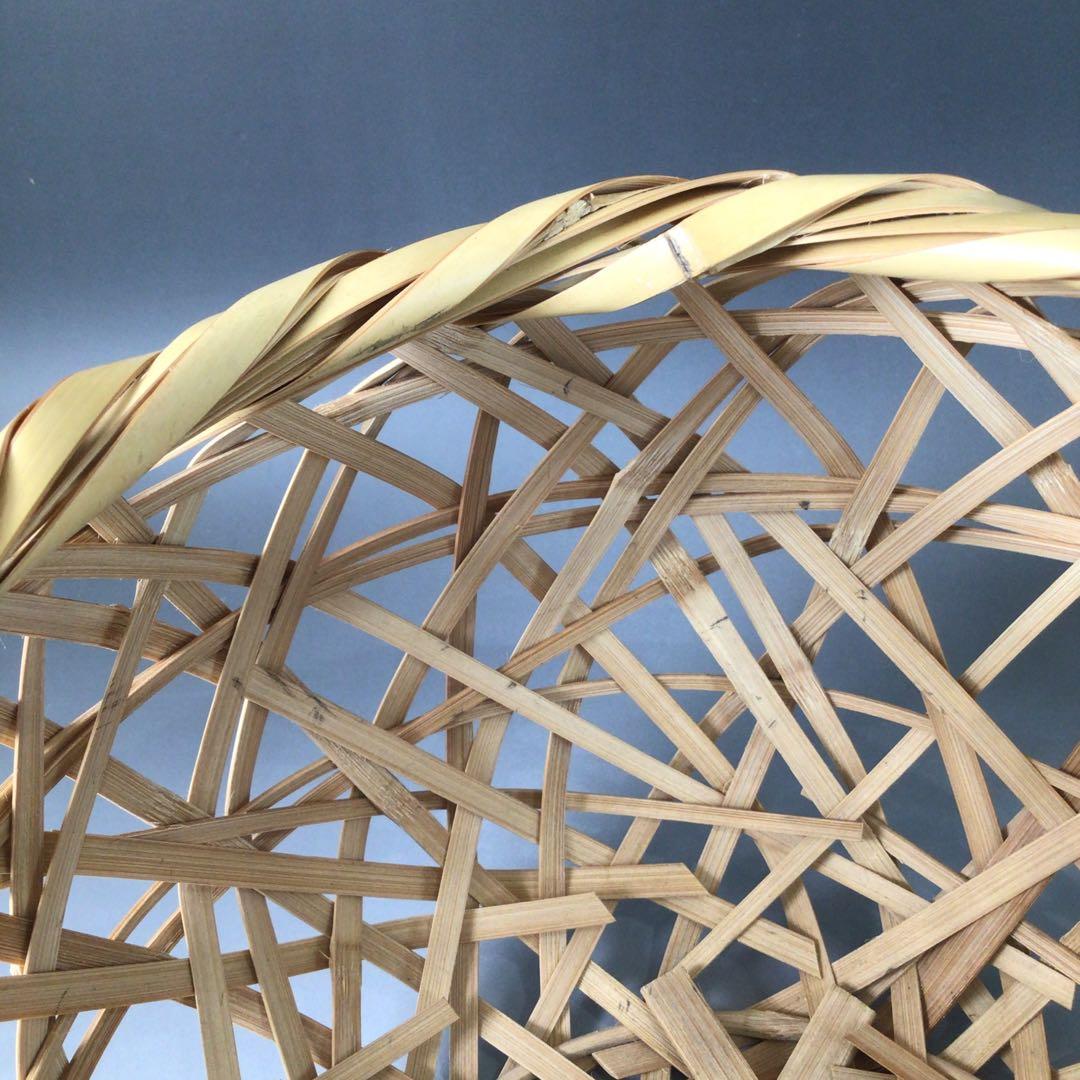 Ｒ８２７　有馬籠　『轡昭竹斎作』『竹編』『竹花入』『花篭』　木箱　花器