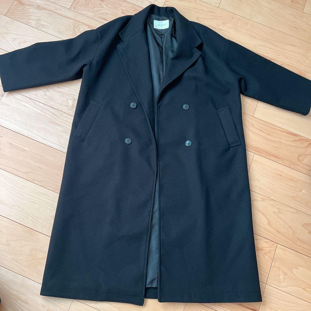 メルトンジャージーチェスターロングコート ナノユニバース