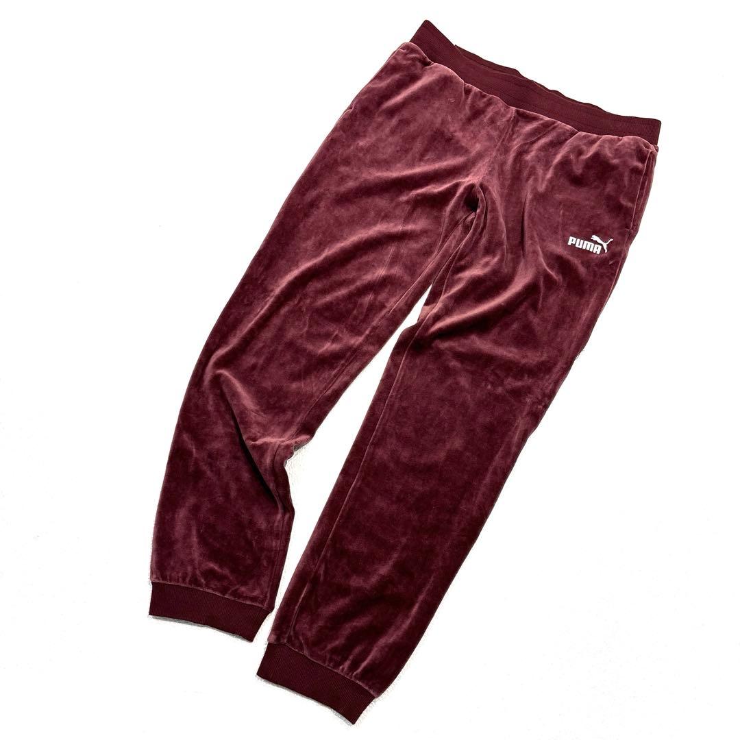 専用【レディースXL】 プーマ　セットアップ　パーカー　パンツ　ベロア　エンジ