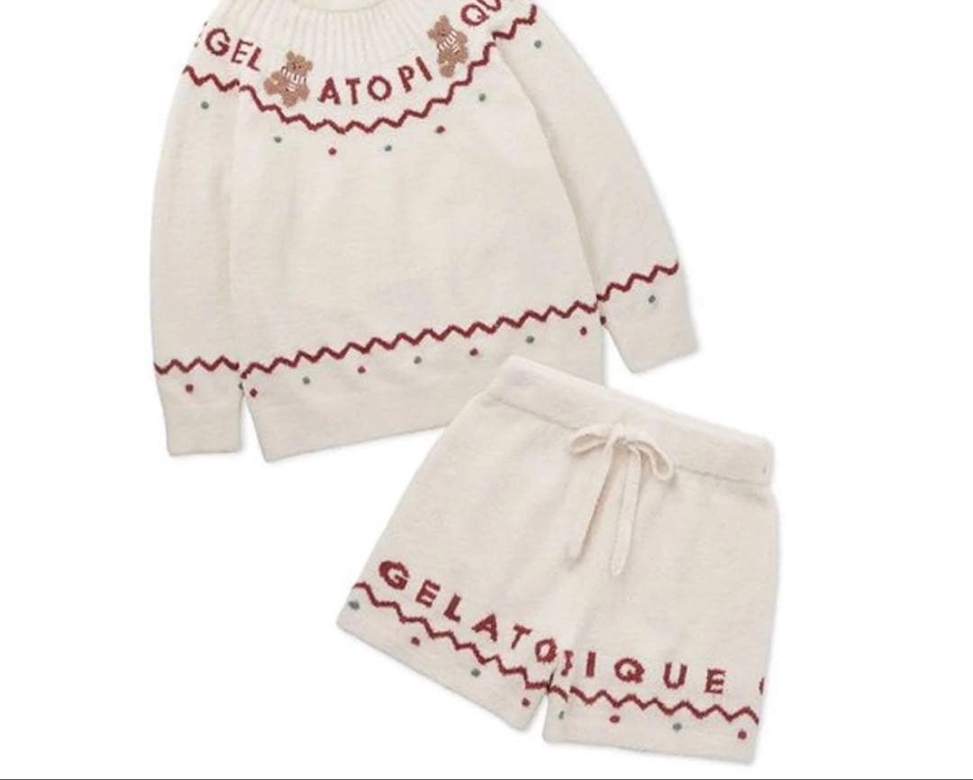 ジェラピケ上下【HOLIDAY】未使用ノルディックプルオーバー&ショートパンツ