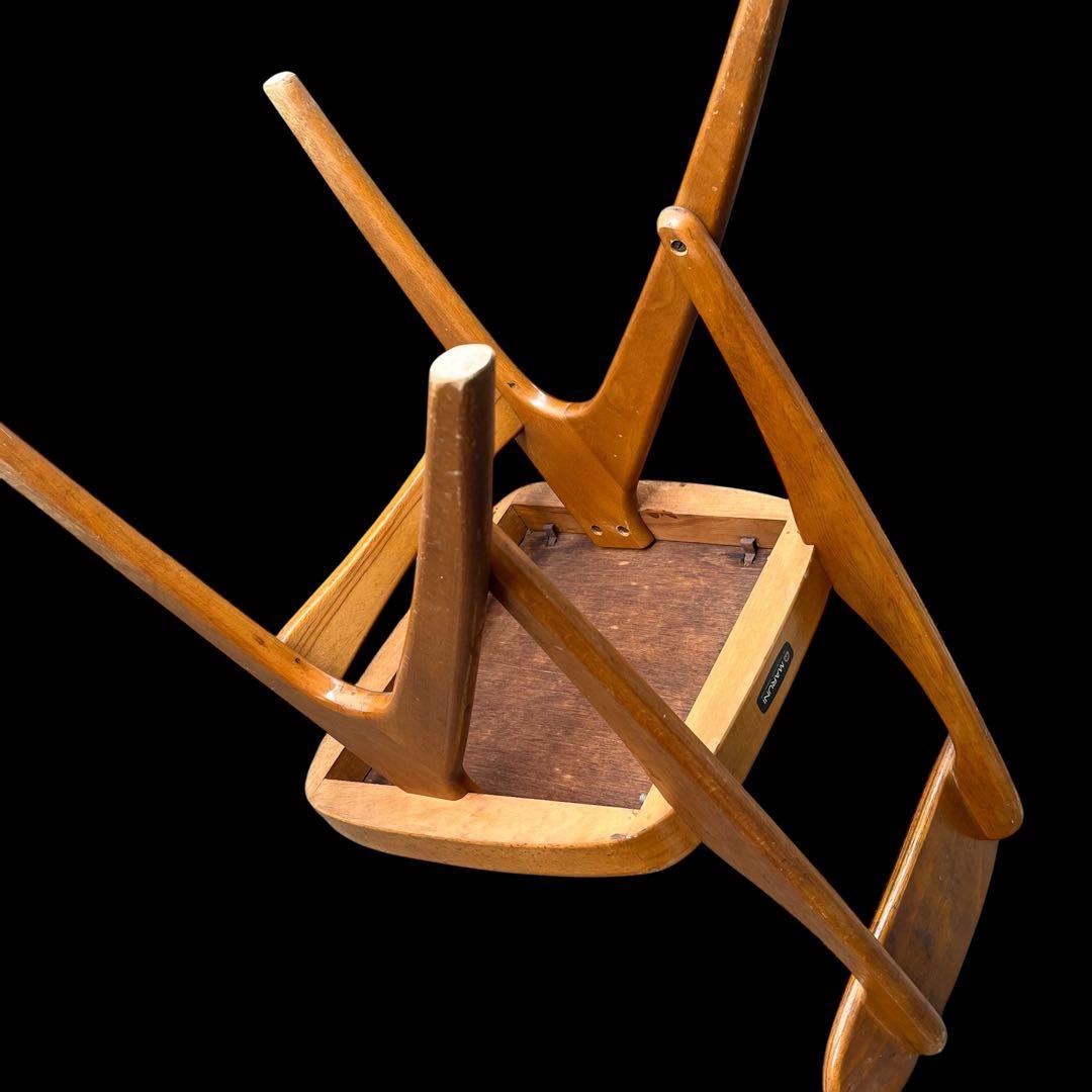 北欧レトロ オールドマルニ デルタチェア 無垢材 ベントウッドチェアー 木製椅子