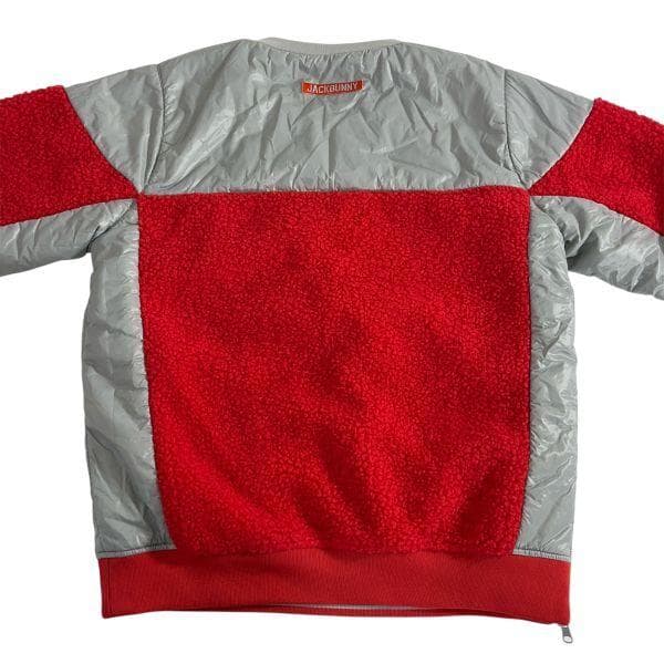 【美品】ジャックバニー リバーシブル 中綿ブルゾン ボア グレー/赤 サイズ4
