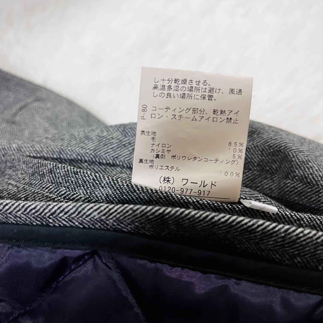 赤タグ タケオキクチ ヘリンボーン カシミヤ チェスターコート 大きいサイズ 4