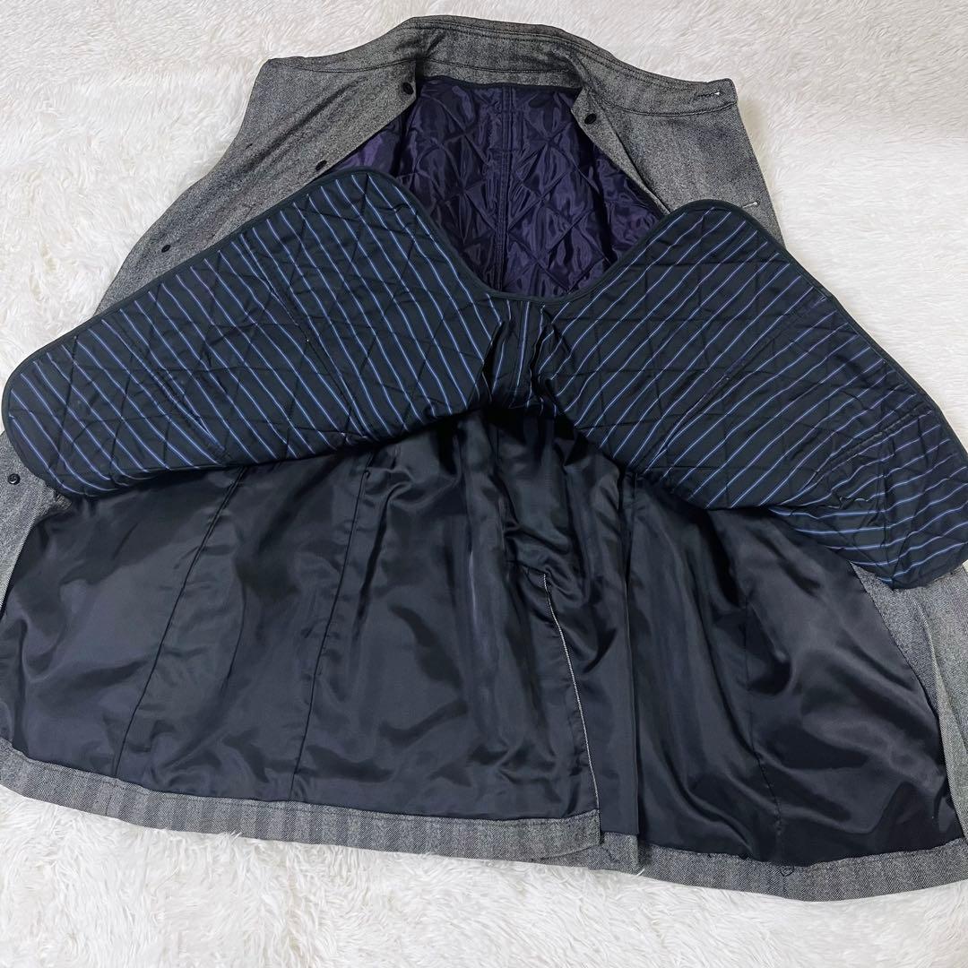 赤タグ タケオキクチ ヘリンボーン カシミヤ チェスターコート 大きいサイズ 4