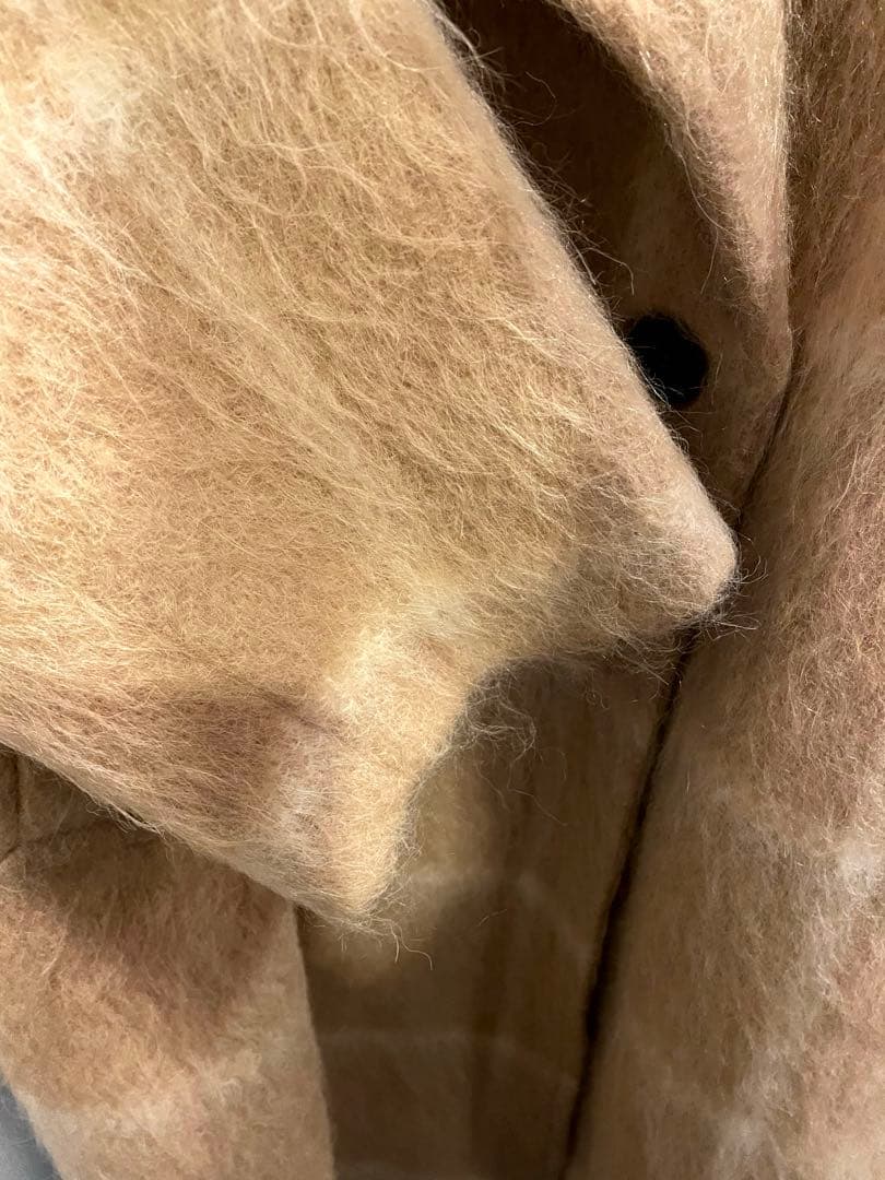 23区　MANTECO シャギー　チェック　コート