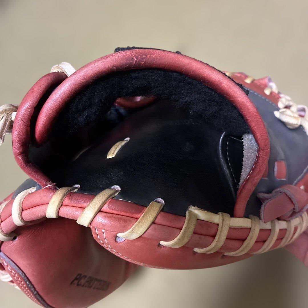 ETT 軟式グローブ プロスタースタイル 赤/グレー