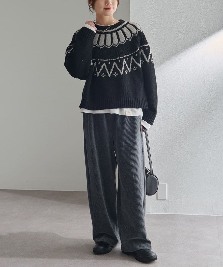 mo10 PUAL CE CIN シェットランドウール求心ニット