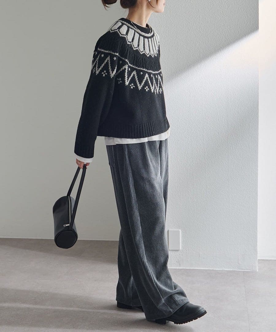 mo10 PUAL CE CIN シェットランドウール求心ニット