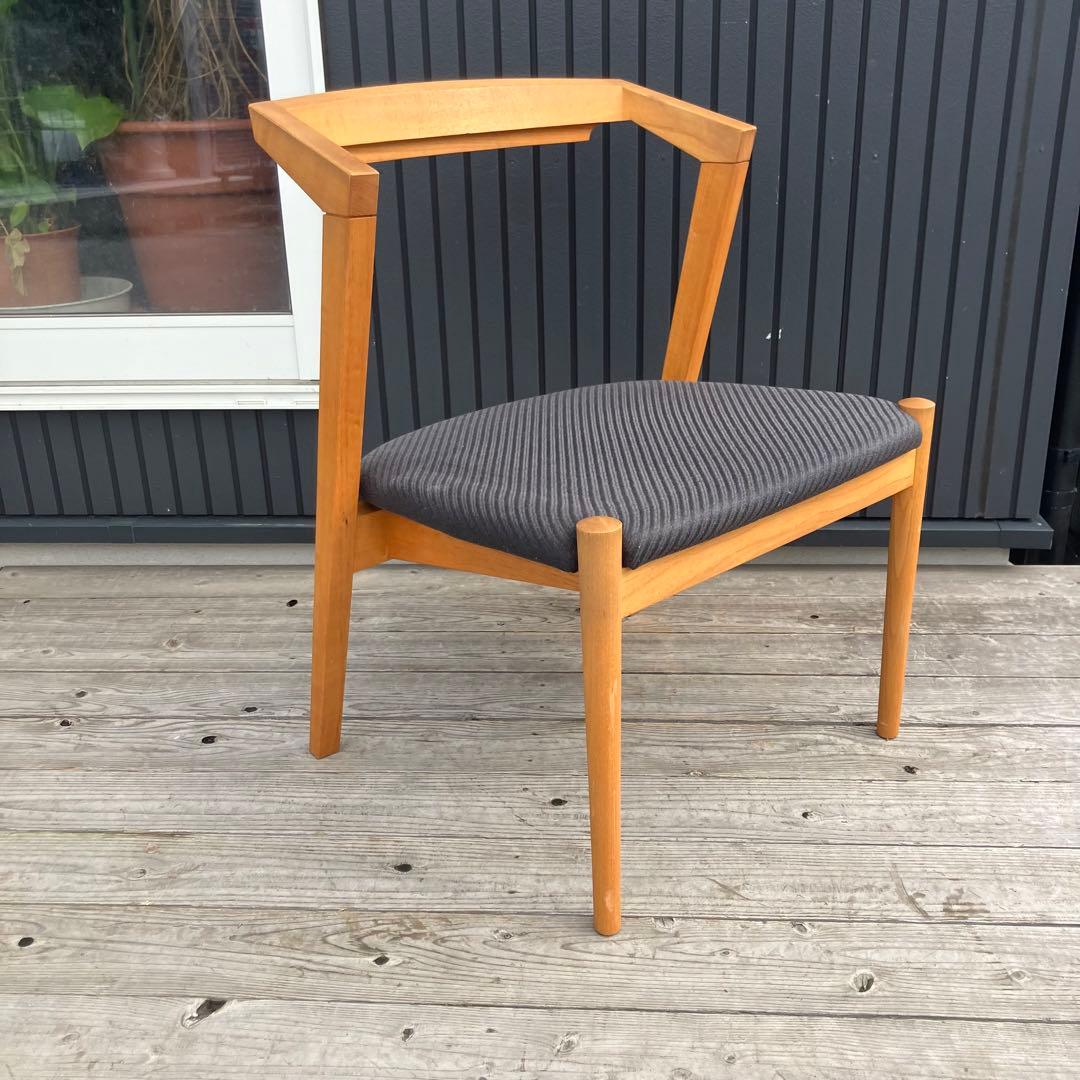 ⑥ 北欧レトロ オーク材 無垢材 ベントウッドチェアー アームチェア 木製椅子