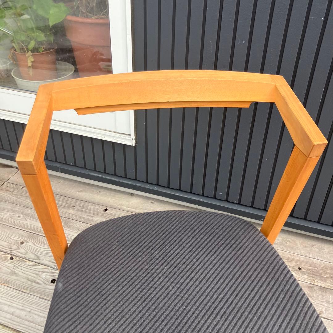 ⑥ 北欧レトロ オーク材 無垢材 ベントウッドチェアー アームチェア 木製椅子