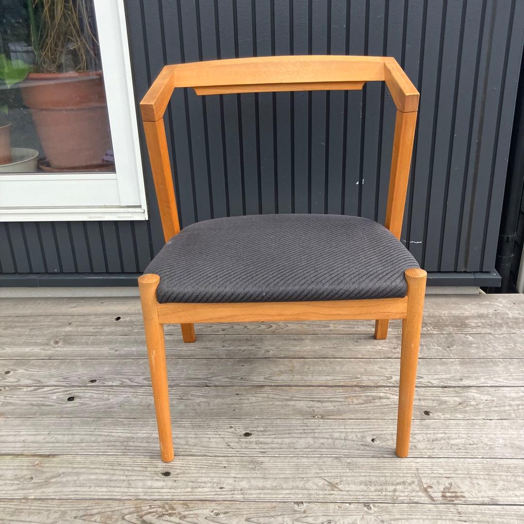 ⑥ 北欧レトロ オーク材 無垢材 ベントウッドチェアー アームチェア 木製椅子