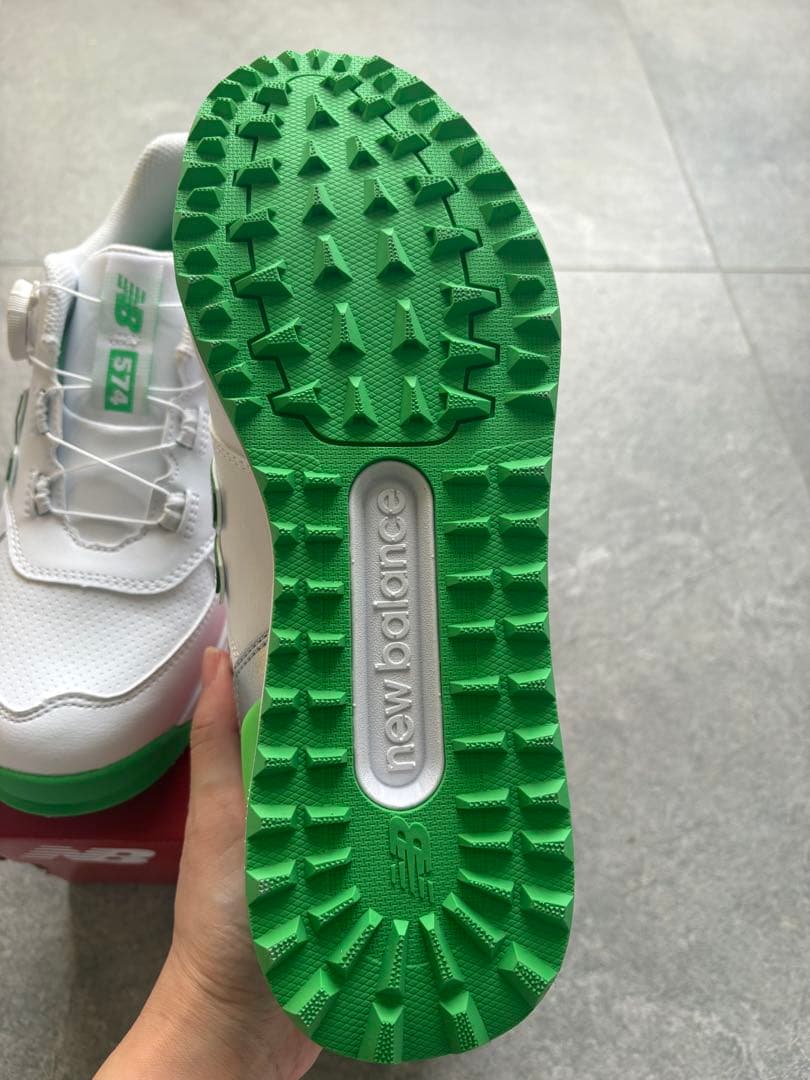 New Balance 574 ゴルフシューズ グリーン golf 新品　箱付き