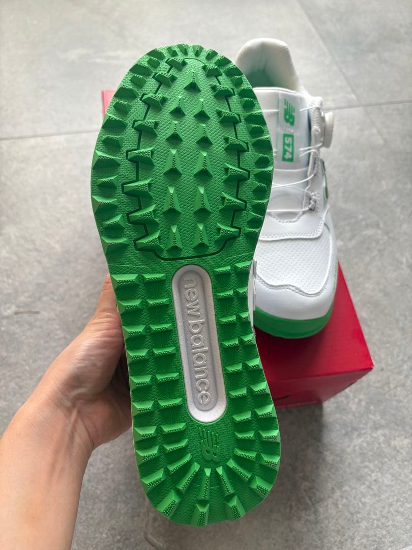 New Balance 574 ゴルフシューズ グリーン golf 新品　箱付き