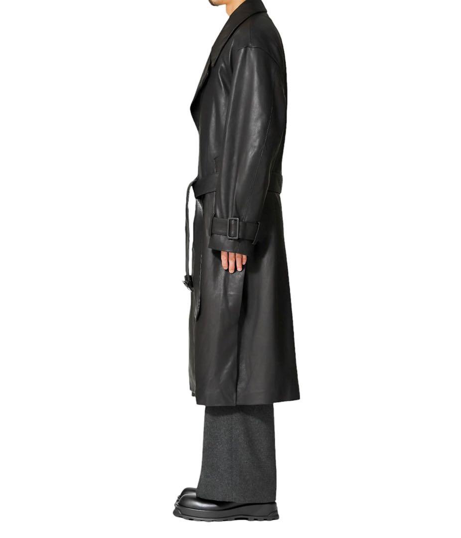 ジャケット・アウター YOKE / Leather Double Breasted Coat 3