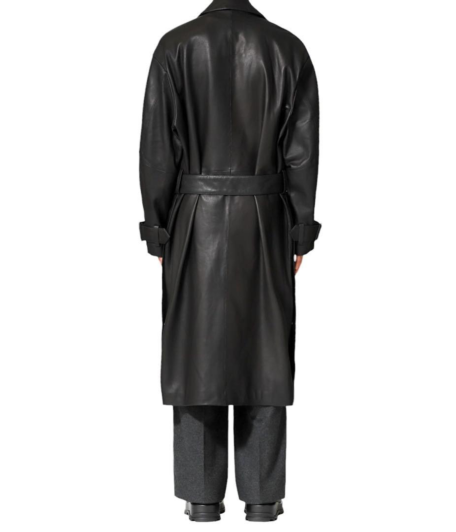 ジャケット・アウター YOKE / Leather Double Breasted Coat 3