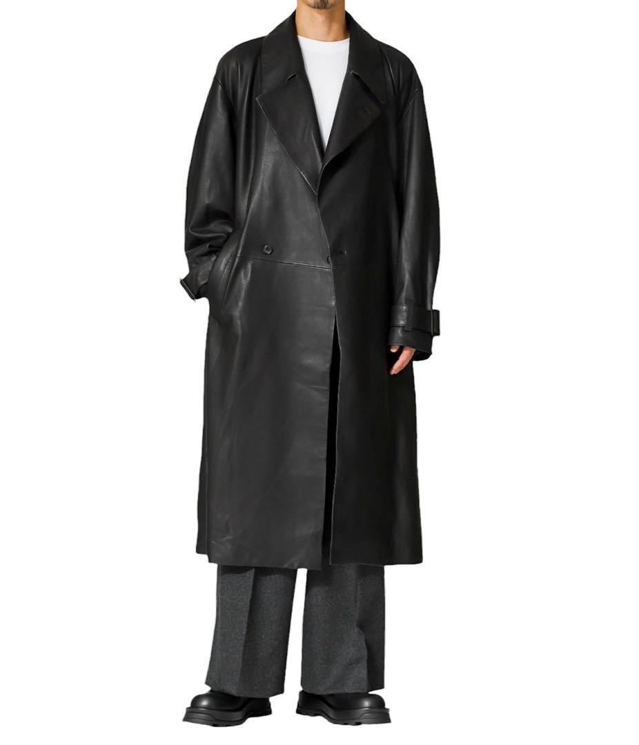 ジャケット・アウター YOKE / Leather Double Breasted Coat 3