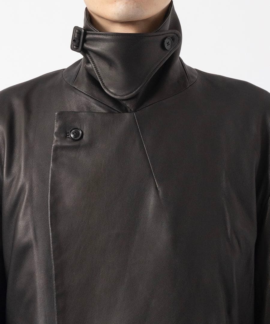 ジャケット・アウター YOKE / Leather Double Breasted Coat 3