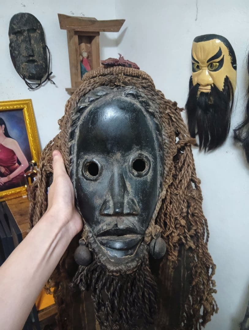 プリミティブアート アフリカ マスク ダン族 仮面 精霊 儀式 祭礼 木彫り