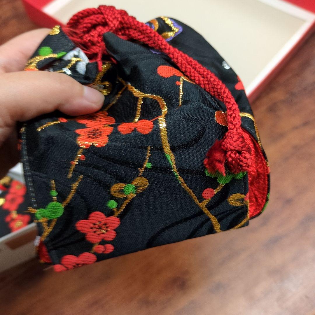 タグ付き　七五三　草履21センチと巾着セット未使用　平成レトロ　黒