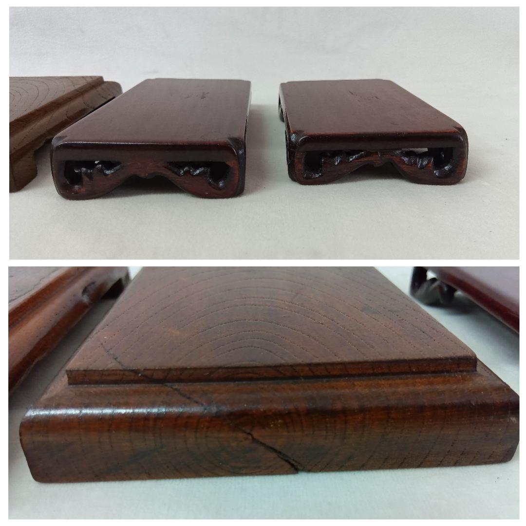 ミニ木製花台　盆栽敷板　15点セット　まとめ売り　飾り台　レトロ　香炉台　盆栽台