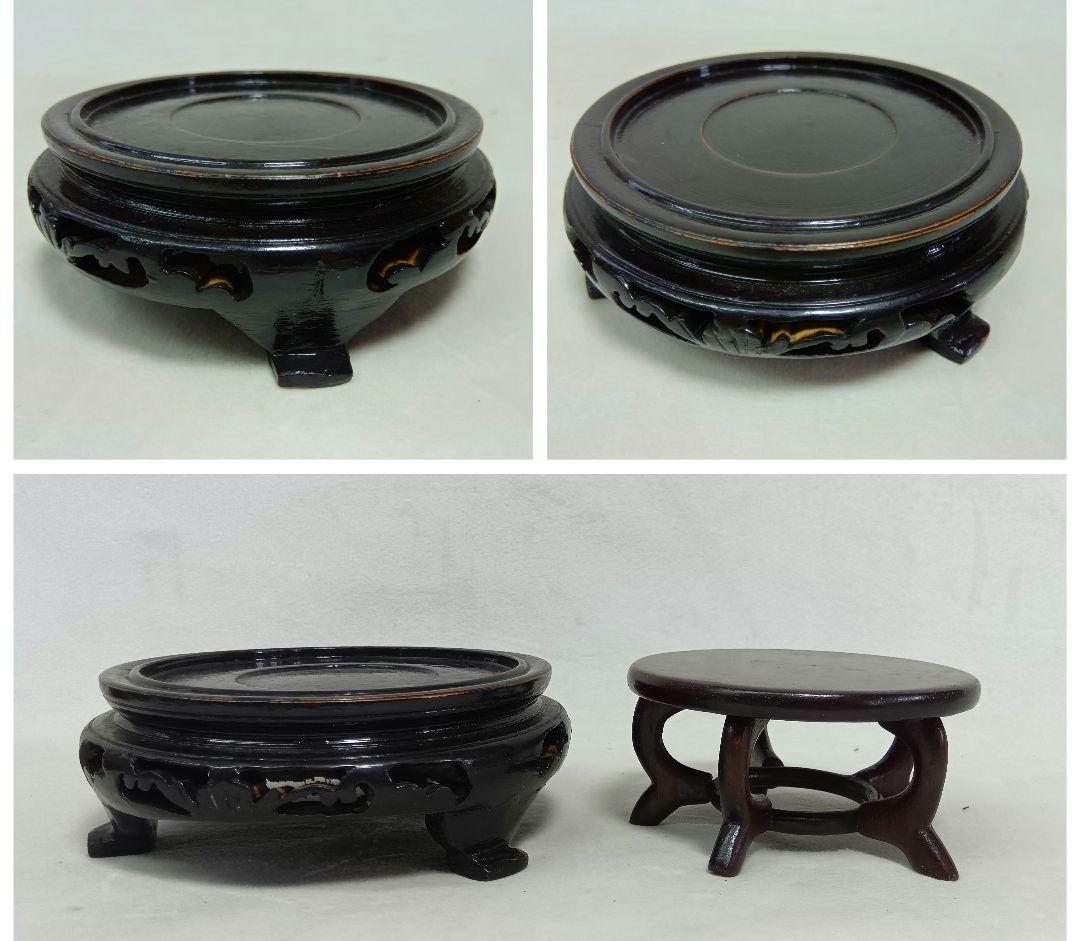 ミニ木製花台　盆栽敷板　15点セット　まとめ売り　飾り台　レトロ　香炉台　盆栽台