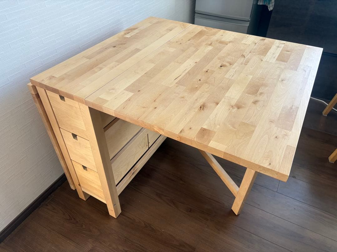 【2/6までの購入限定値下げ】IKEA 収納付きバタフライテーブル　NORDEN