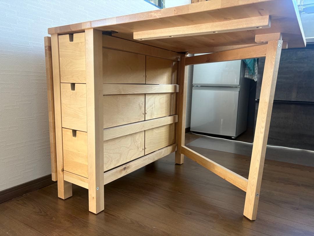 【2/6までの購入限定値下げ】IKEA 収納付きバタフライテーブル　NORDEN