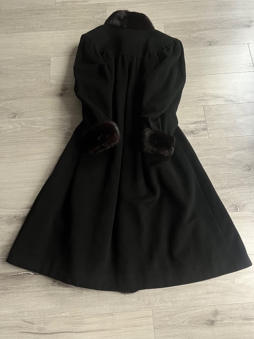 希少 Yves saint Laurent ミンクファー カシミヤロングコート