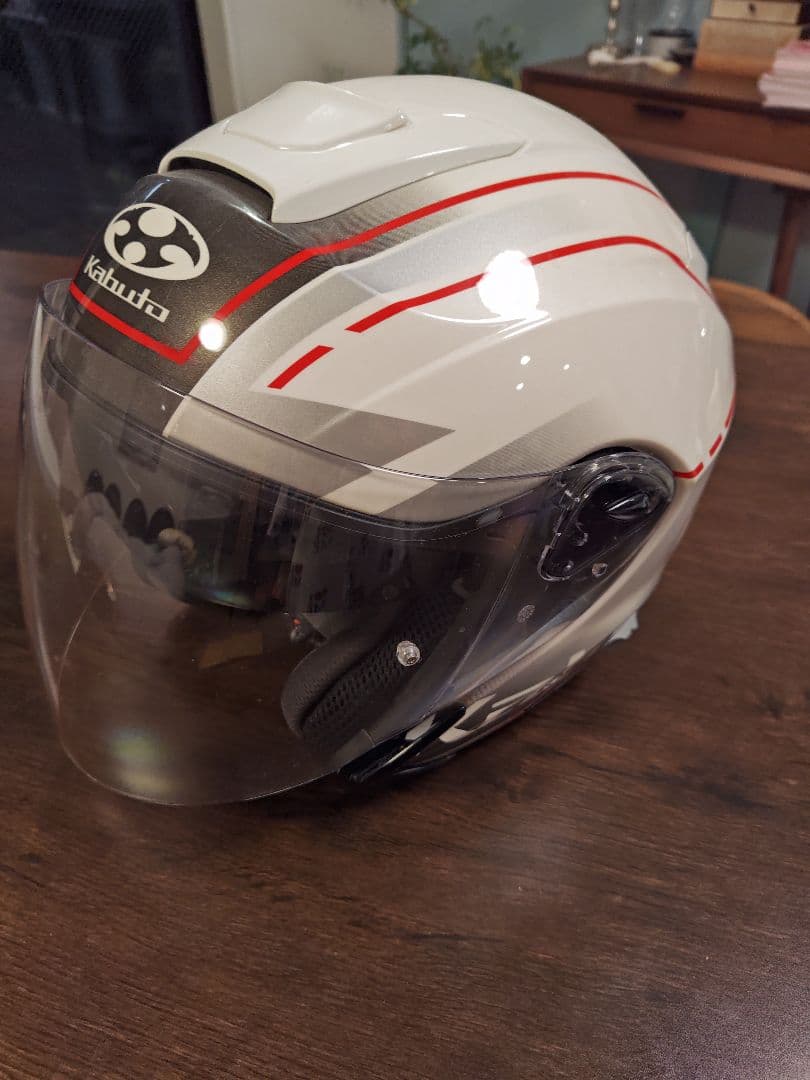 Kabuto AERON ホワイト/レッド ジェットヘルメット 美品