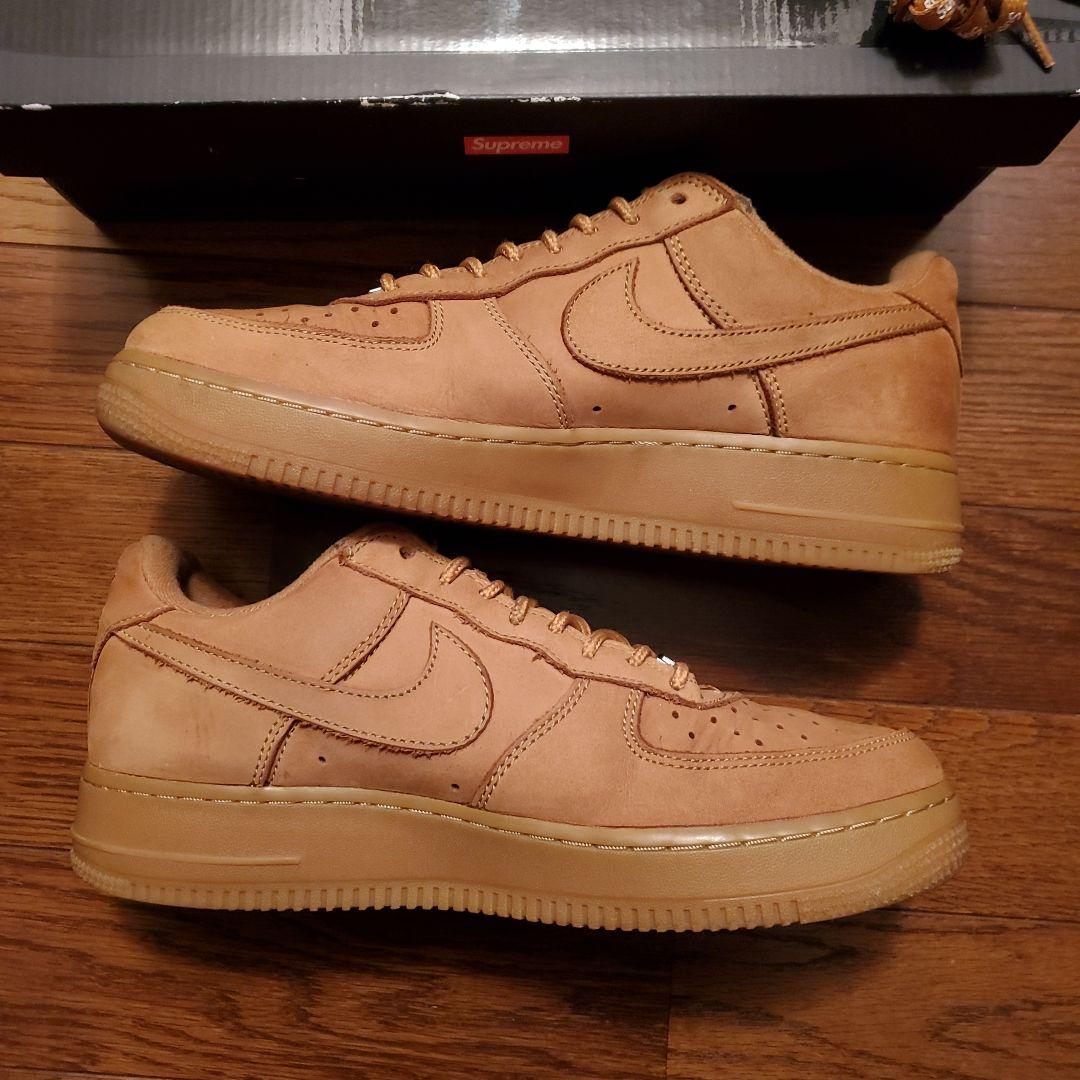 【まえがみ】SupremeNikeAirForce1LowFlax/W
