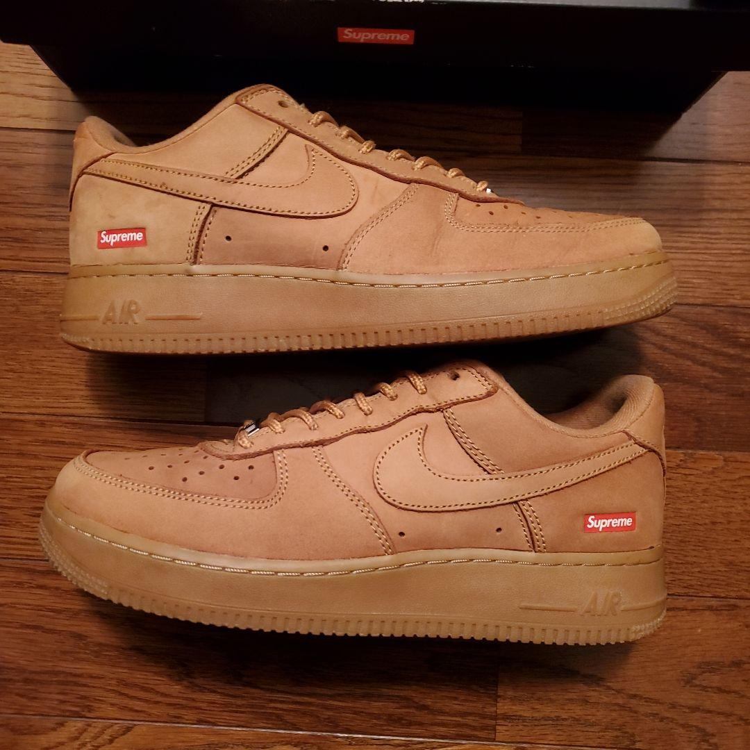 【まえがみ】SupremeNikeAirForce1LowFlax/W