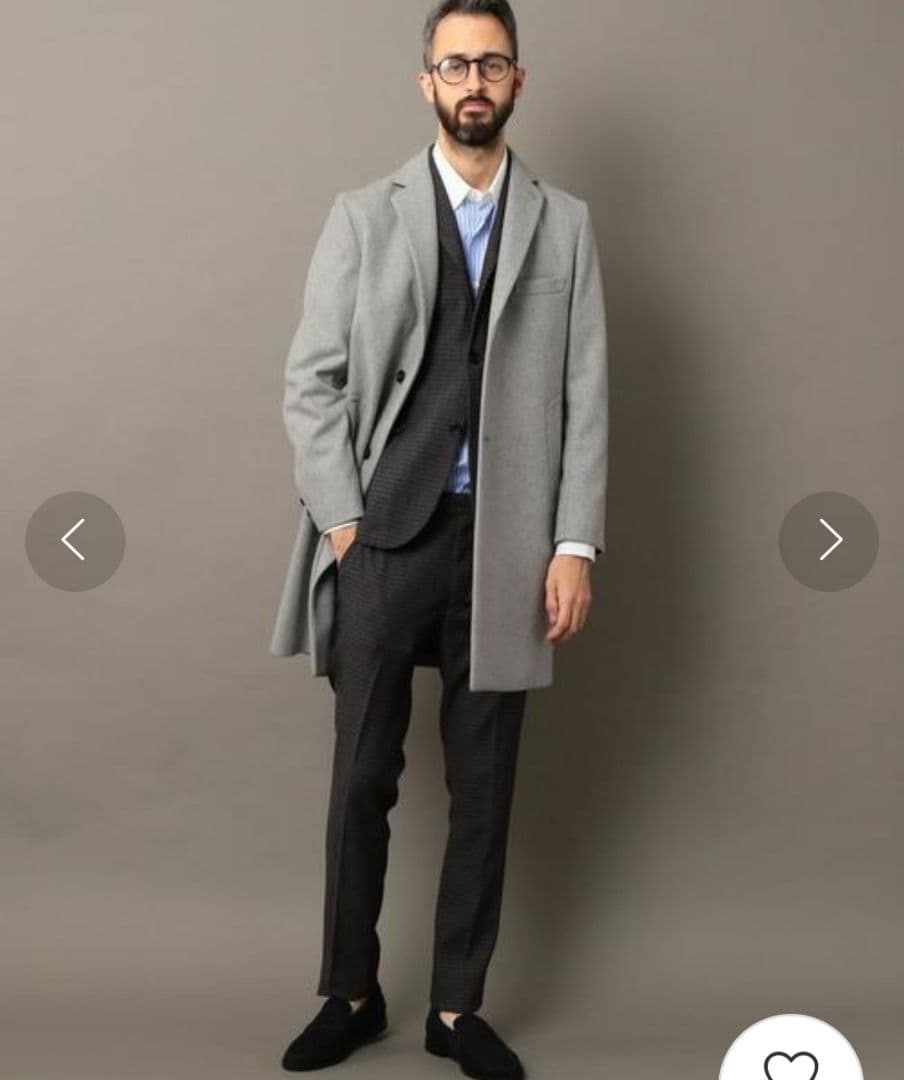 【最終値下げ・美品】BEAUTY&YOUTH チェスターコート グレー