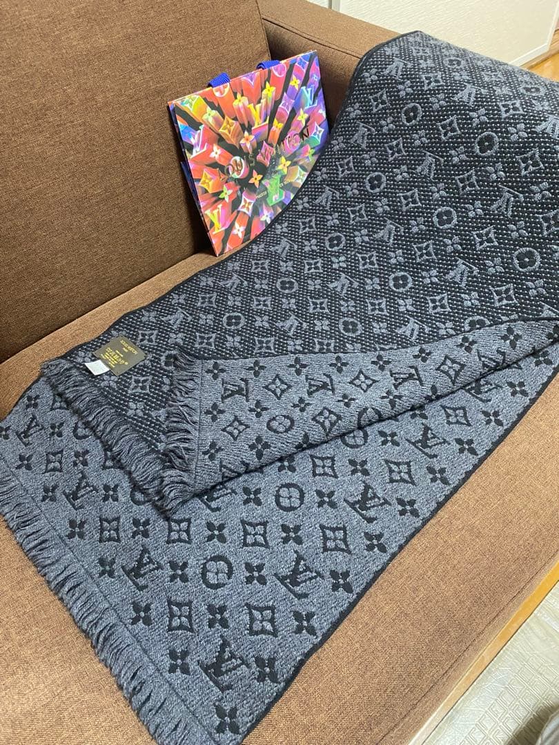 ルイヴィトン　モノグラム　マフラー　クラシック アントラシット エシャルプ