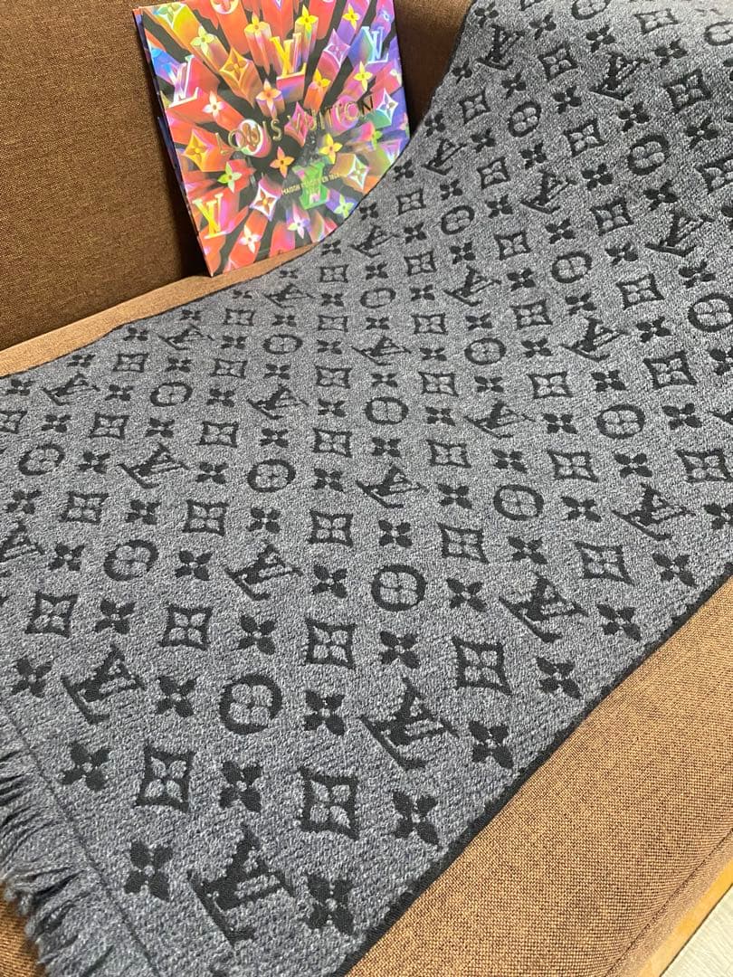 ルイヴィトン　モノグラム　マフラー　クラシック アントラシット エシャルプ