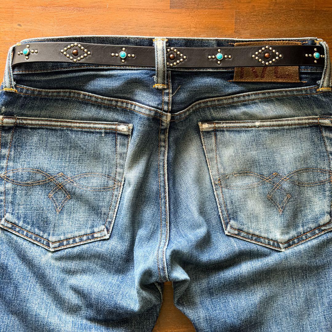 スタッズナローベルトDesert ビンテージ23mm 32inch97cm