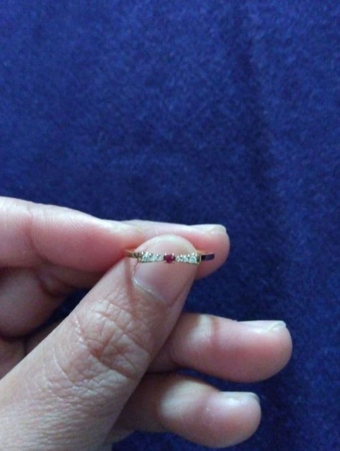 K18　スタージュエリー　PG リング　ルビー　ダイヤモンド　9号