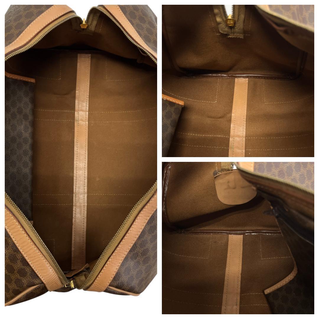 CELINE オールドセリーヌ ボストンバッグ マカダム柄 トリオンフ 鍵あり