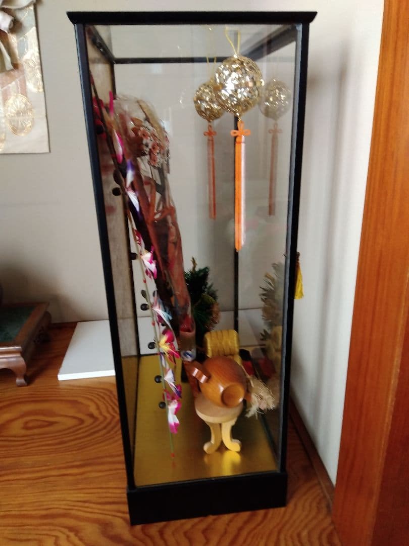 羽子板、お正月、人形ケース入り、オルゴール付き