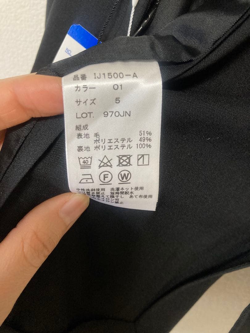 I.M.G.Nブラック洋服の青山　レディースパンツスーツ上下5号