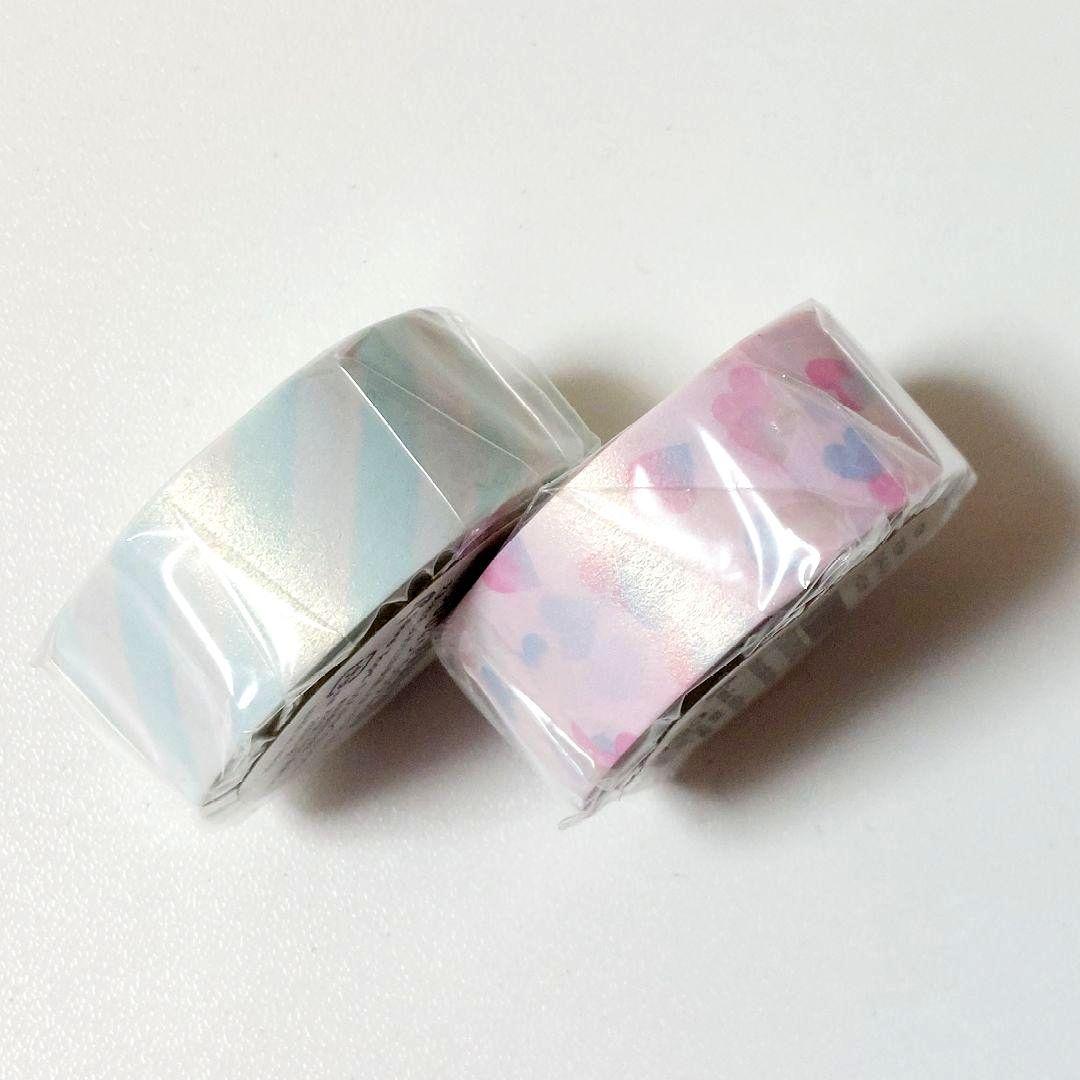 【新品】マスキングテープ　maste　パール　ストライプ　ハートコンフェッティ