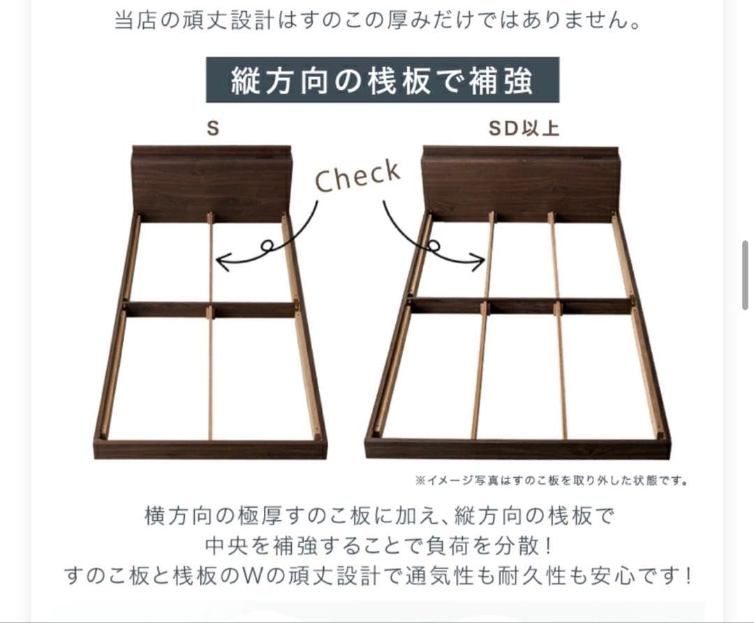 ローベッド すのこ ベッド フレーム　クイーン