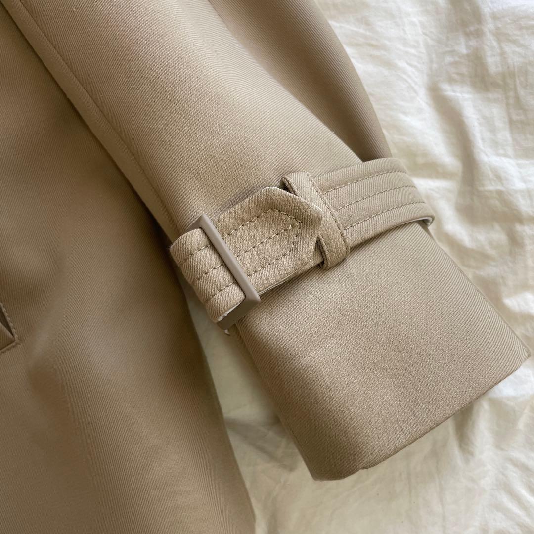 【新品未使用】MaxMara トレンチコート ベージュハーフコート　ベルト付き