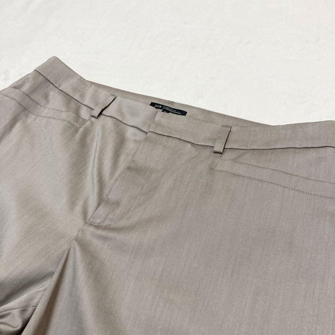 23区　大きいサイズ　ストレッチパンツスーツ　セットアップ　ライトブラウン　46