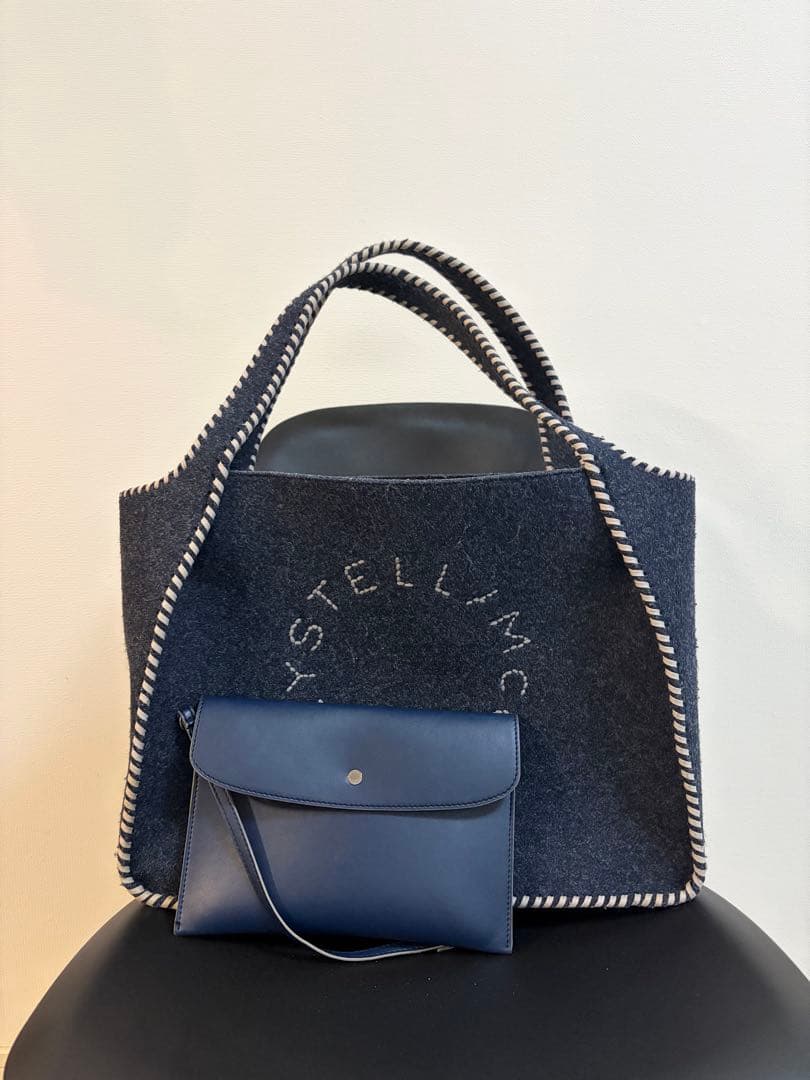 【希少】Stella McCartney ネイビー トートバッグ